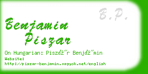 benjamin piszar business card